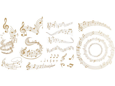 现代音符图标 墙饰