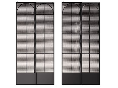 法式玻璃推拉门3d模型 法式玻璃推拉门