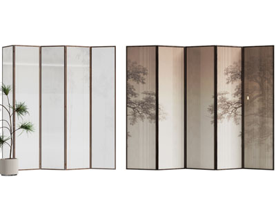 现代屏风3d模型 现代屏风