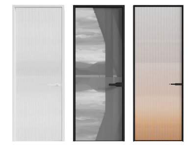 现代渐变色玻璃门 平开门 房门3d模型 现代渐变色玻璃门 平开门 房门