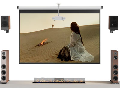 现代投影幕布 投影仪 立式音响 壁炉火炉3d模型 现代投影幕布 投影仪 立式音响 壁炉火炉