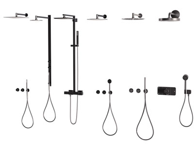 现代金属淋浴花洒