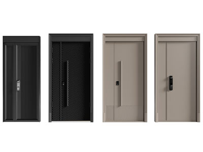 现代密码锁入户门 子母平开门 防盗门3d模型 现代密码锁入户门 子母平开门 防盗门