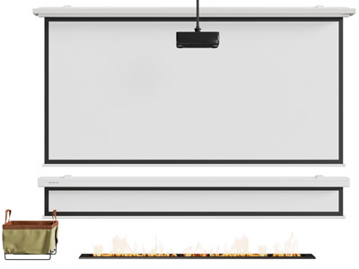 现代投影仪 投影幕布3d模型 现代投影仪 投影幕布