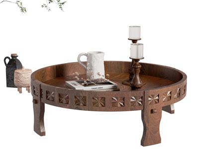 法式中古风托盘茶几3d模型 法式中古风托盘茶几