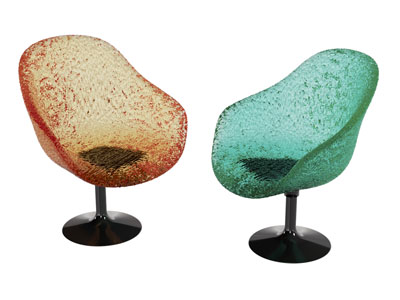 现代透明磨砂亚克力休闲椅子