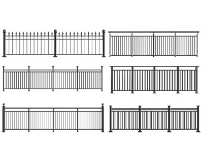 现代栏杆 护栏 围栏3d模型 现代栏杆 护栏 围栏