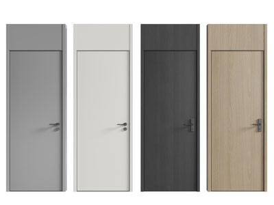 现代木门 房门 平开门3d模型 现代木门 房门 平开门