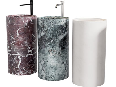 现代立式洗手台 水龙头