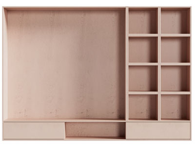 现代实木书柜 装饰柜3d模型 现代实木书柜 装饰柜