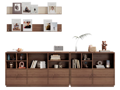 现代中古风书柜 书刊杂志架3d模型 现代中古风书柜 书刊杂志架