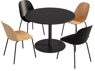 现代休闲餐桌椅组合