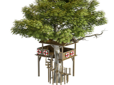 现代树房子 景观树屋