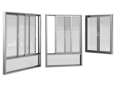 现代玻璃平开窗户3d模型 现代玻璃平开窗户