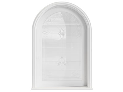 现代拱形玻璃窗户 平开窗户3d模型 现代拱形玻璃窗户 平开窗户