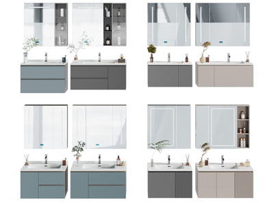 现代洗手台 镜柜 浴室柜