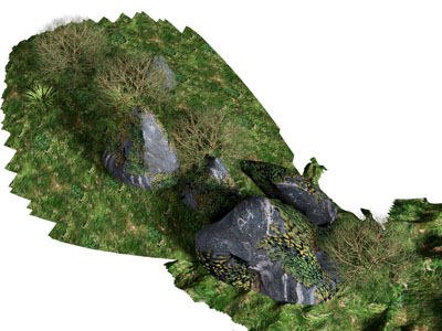 现代草地 石头 景观园艺小品