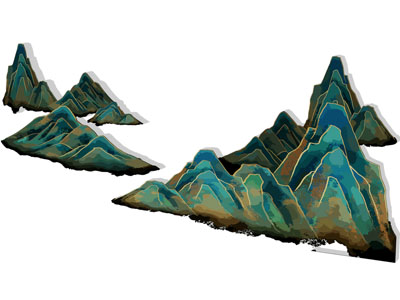 新中式山脉 景观石头 假山