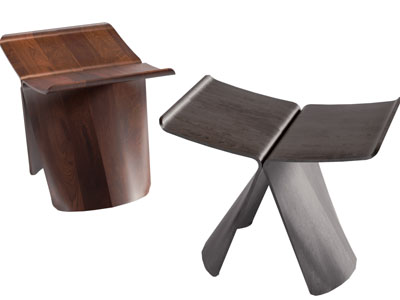 现代鱼尾造型的凳子