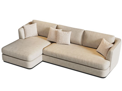 现代转角多人沙发