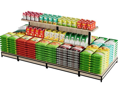 现代粮食摆台 展台 货架3d模型 现代粮食摆台 展台 货架