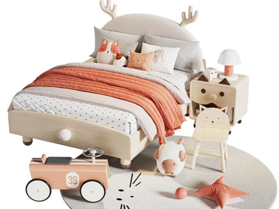 现代儿童床 床头柜