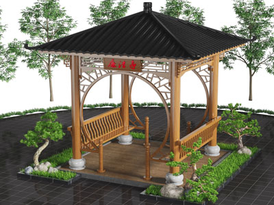 新中式亭子 景观凉亭