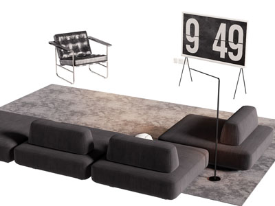 现代多人沙发 休闲椅子 支架电视机