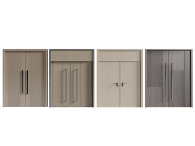 现代双开门 平开门 大门 防盗门 入户门3d模型 现代双开门 平开门 大门 防盗门 入户门