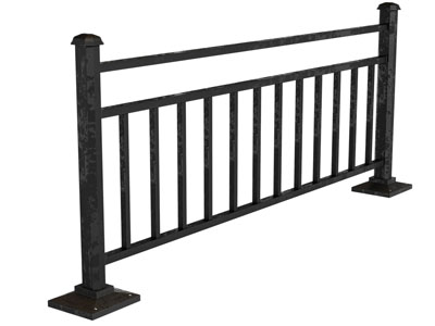 现代金属栏杆 护栏 围栏3d模型 现代金属栏杆 护栏 围栏