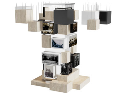 现代产品展示台 展览柱子 展架3d模型 现代产品展示台 展览柱子 展架