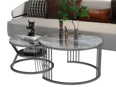 现代圆形茶几边几3d模型 现代圆形茶几边几