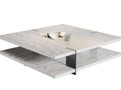 现代方形大理石茶几3d模型 现代方形大理石茶几