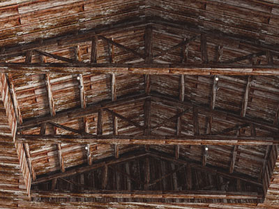 新中式木质大梁 房顶 天花吊顶3d模型 新中式木质大梁 房顶 天花吊顶