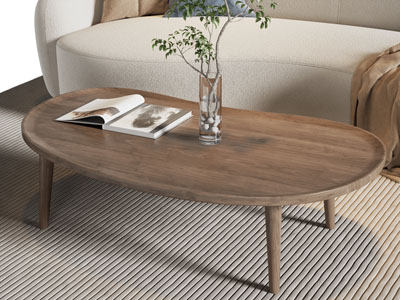 现代中古风茶几3d模型 现代中古风茶几