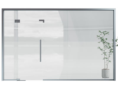 现代玻璃隔断 平开门 玻璃门3d模型 现代玻璃隔断 平开门 玻璃门