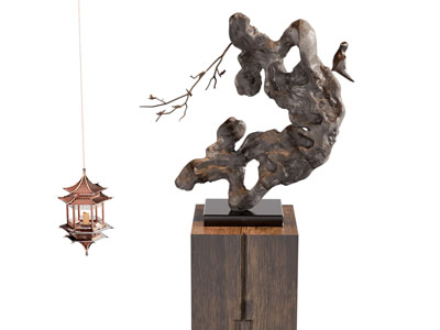 新中式根雕工艺品 摆件组合