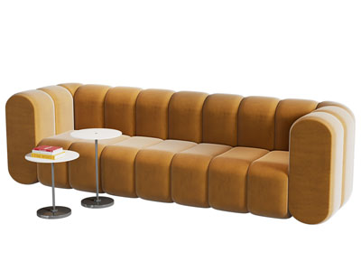 现代多人沙发 边几角几