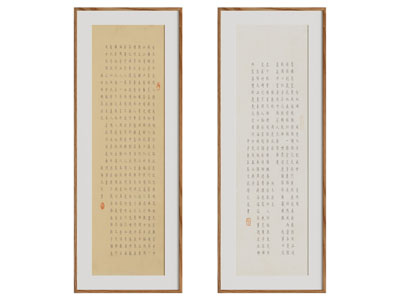 新中式书法字画装饰挂画3d模型 新中式书法字画装饰挂画