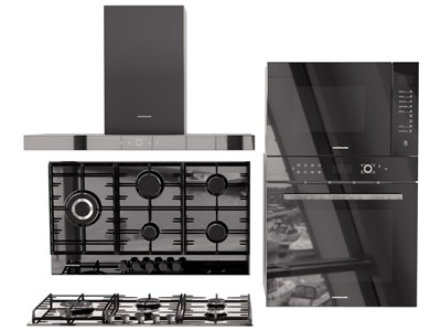 现代抽油烟机 燃气灶 烤箱厨房电器3d模型 现代抽油烟机 燃气灶 烤箱厨房电器