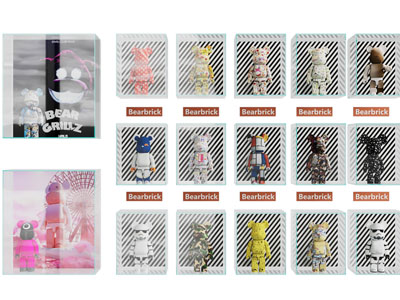 现代暴力熊手办装饰柜3d模型 现代暴力熊手办装饰柜