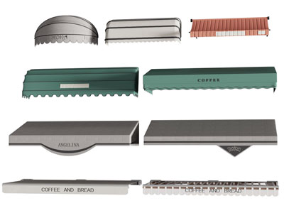 现代遮阳棚 雨棚