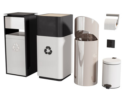 现代垃圾桶 厕纸