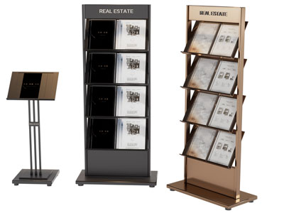 现代书刊架 广告展架 资料架3d模型 现代书刊架 广告展架 资料架