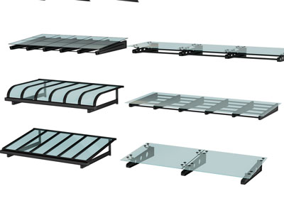 现代玻璃遮阳棚 雨棚