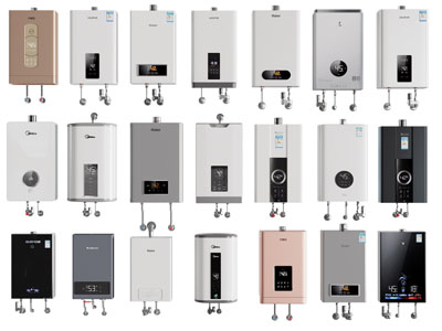 现代燃气热水器3d模型 现代燃气热水器