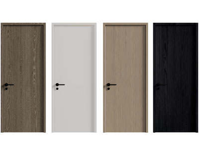 现代木门 房门 平开门3d模型 现代木门 房门 平开门