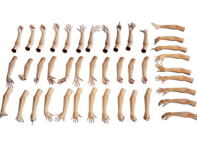 现代不同手势的手臂