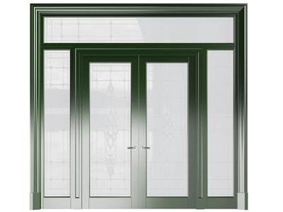 现代复古玻璃大门 双开门3d模型 现代复古玻璃大门 双开门