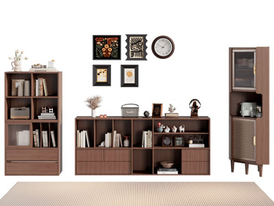 法式中古风玄关柜 书柜 餐边柜3d模型 法式中古风玄关柜 书柜 餐边柜